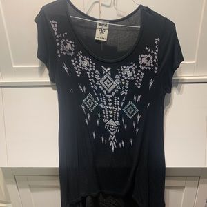 Mesh back tunic